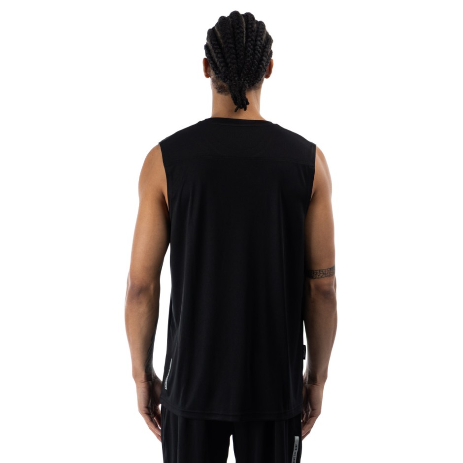 Ανδρική Αμάνικη Μπλούζα Προπόνησης Μαύρη - VENIMO