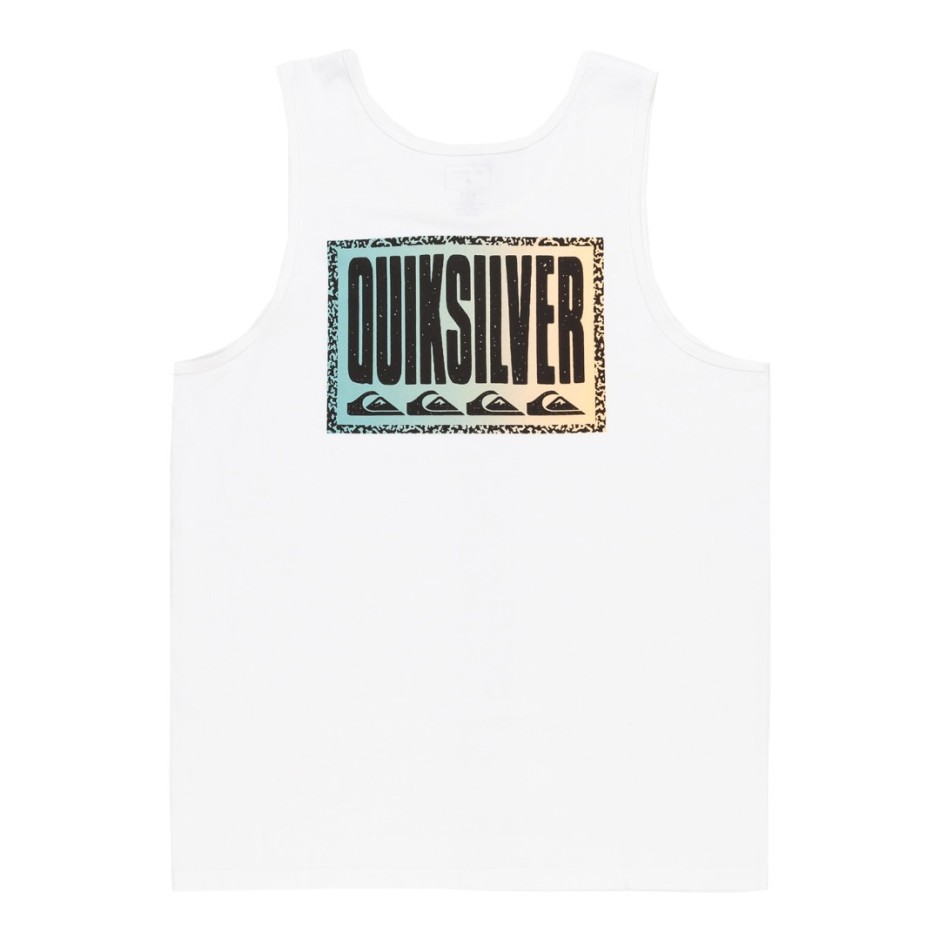 Quiksilver Long Fade Λευκό - Ανδρική Αμάνικη Μπλούζα