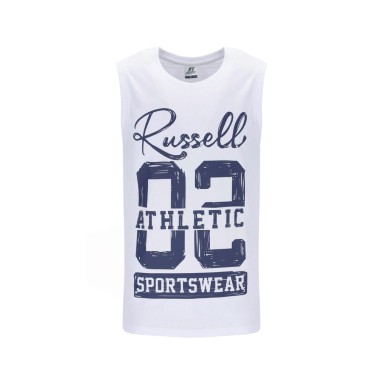 Ανδρική Αμάνικη Μπλούζα Λευκή - Russell Athletic