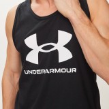 Ανδρική Αμάνικη Μπλούζα Μαύρη - Under Armour Sportstyle Logo Εικόνα 1