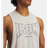 Ανδρική Αμάνικη Μπλούζα Προπόνησης Εκρού - Under Armour Project Rock Payoff Εικόνα 1