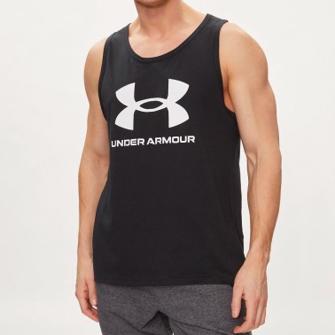 Ανδρική Αμάνικη Μπλούζα Μαύρη - Under Armour Sportstyle Logo