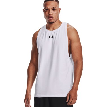 Ανδρική Αμάνικη Μπλούζα Μπάσκετ Λευκή - Under Armour Zone