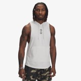 Ανδρική Αμάνικη Μπλούζα Προπόνησης Λευκή - Under Armour Project Rock Snake Εικόνα 