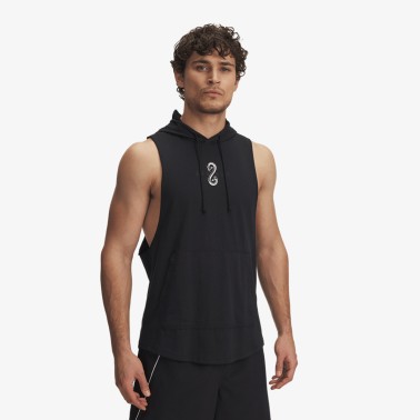 Ανδρική Αμάνικη Μπλούζα Προπόνησης Μαύρη - Under Armour Project Rock Snake