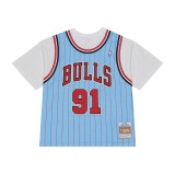 Men's NBA T-Shirt Siel - Mitchell & Ness Dennis Rodman Chicago Bulls 1995-96 Best In Class Image 0