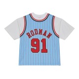 Men's NBA T-Shirt Siel - Mitchell & Ness Dennis Rodman Chicago Bulls 1995-96 Best In Class Image 