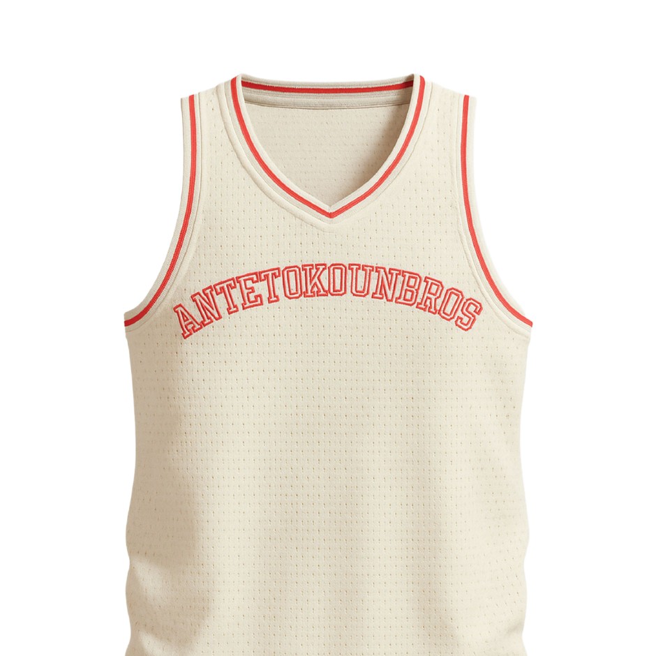 Men's Basketball Jersey Ecru - Antetokounbros AB