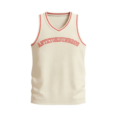 Men's Basketball Jersey Ecru - Antetokounbros AB