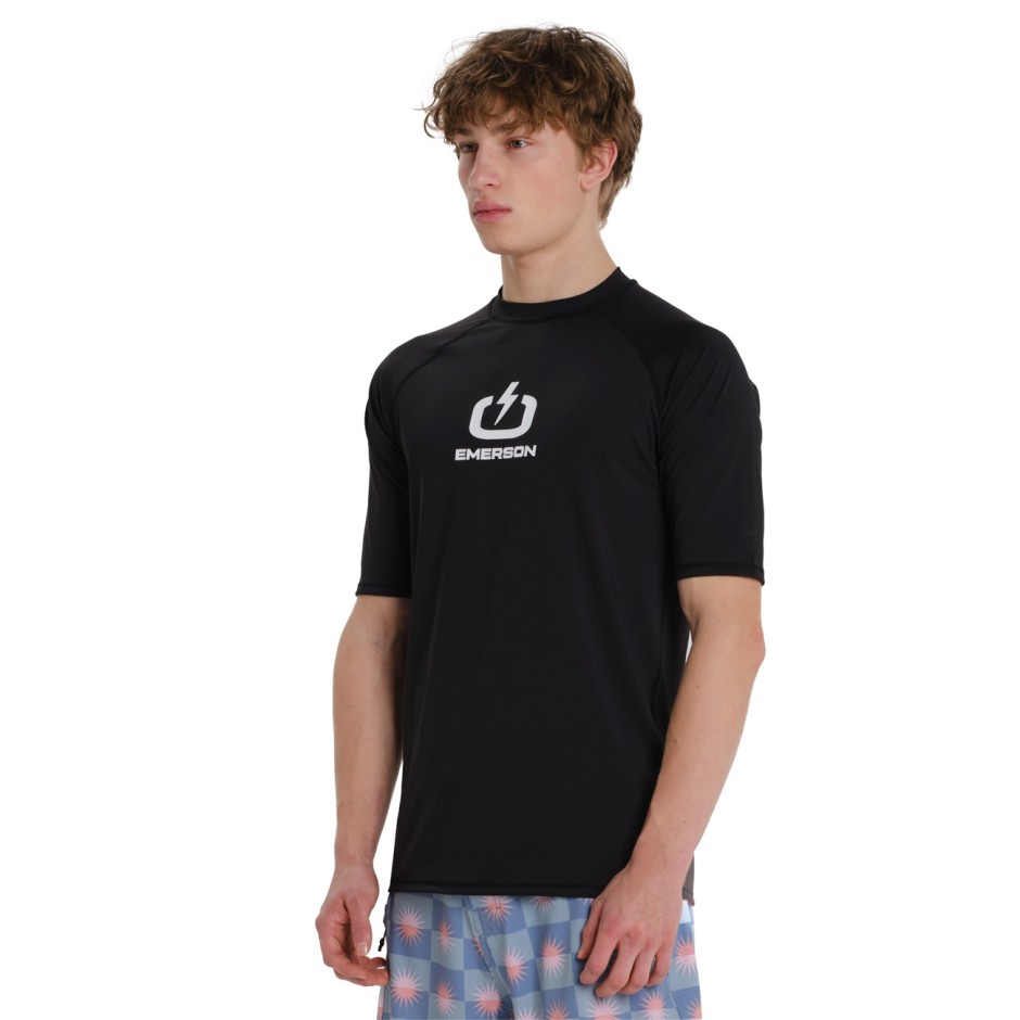 Ανδρική Αντηλιακή Κοντομάνικη Μπλούζα Μαύρη - EMERSON