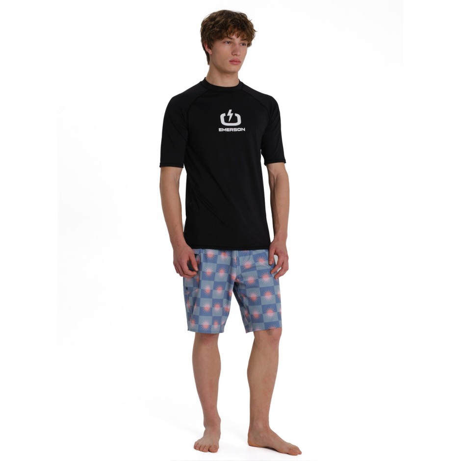 Ανδρική Αντηλιακή Κοντομάνικη Μπλούζα Μαύρη - EMERSON