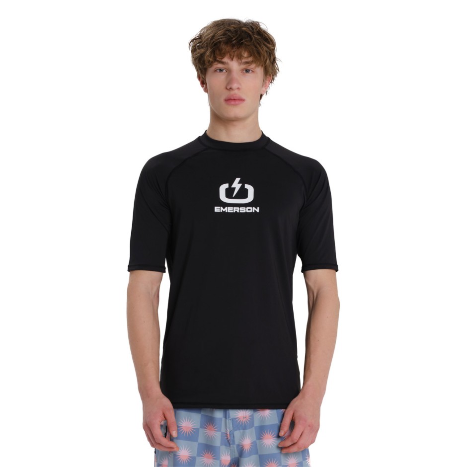 Ανδρική Αντηλιακή Κοντομάνικη Μπλούζα Μαύρη - EMERSON