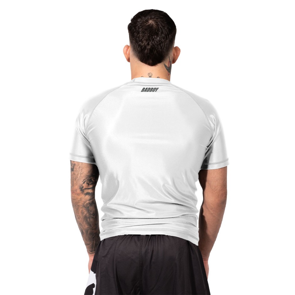 BAD BOY RASHGUARDS LOGO CLASSIC SHORT SLEEVE BB-000063-WB White