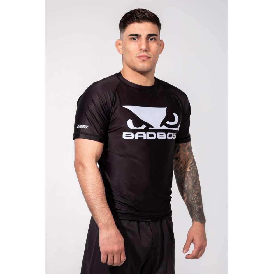 BAD BOY RASHGUARDS LOGO CLASSIC SHORT SLEEVE BB-000063-100 Black