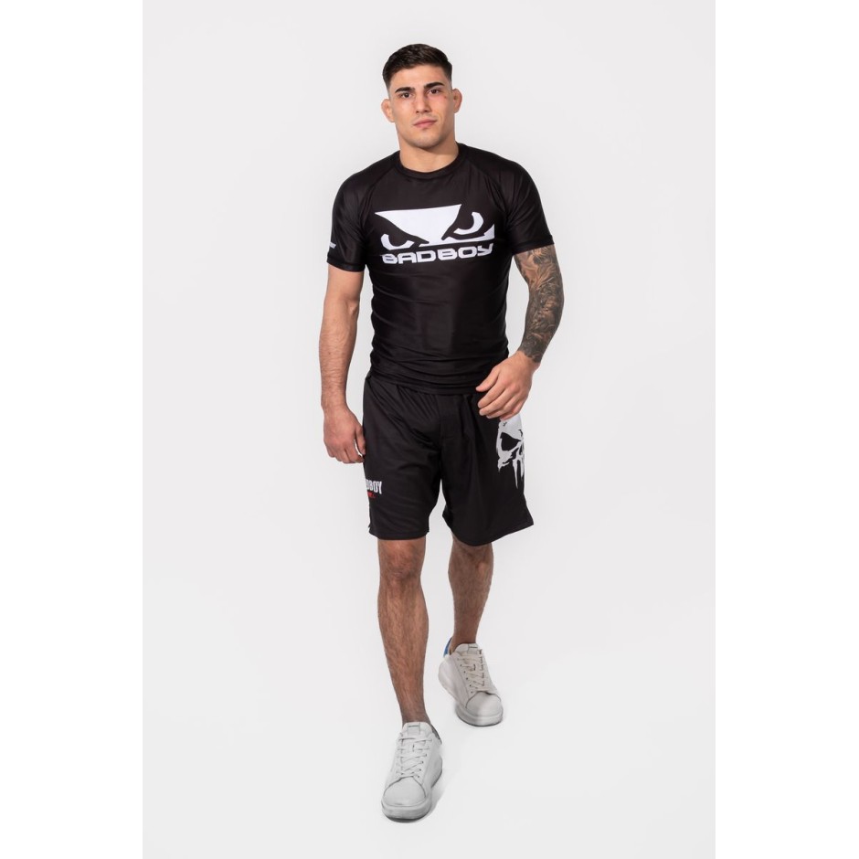 BAD BOY RASHGUARDS LOGO CLASSIC SHORT SLEEVE BB-000063-100 Black