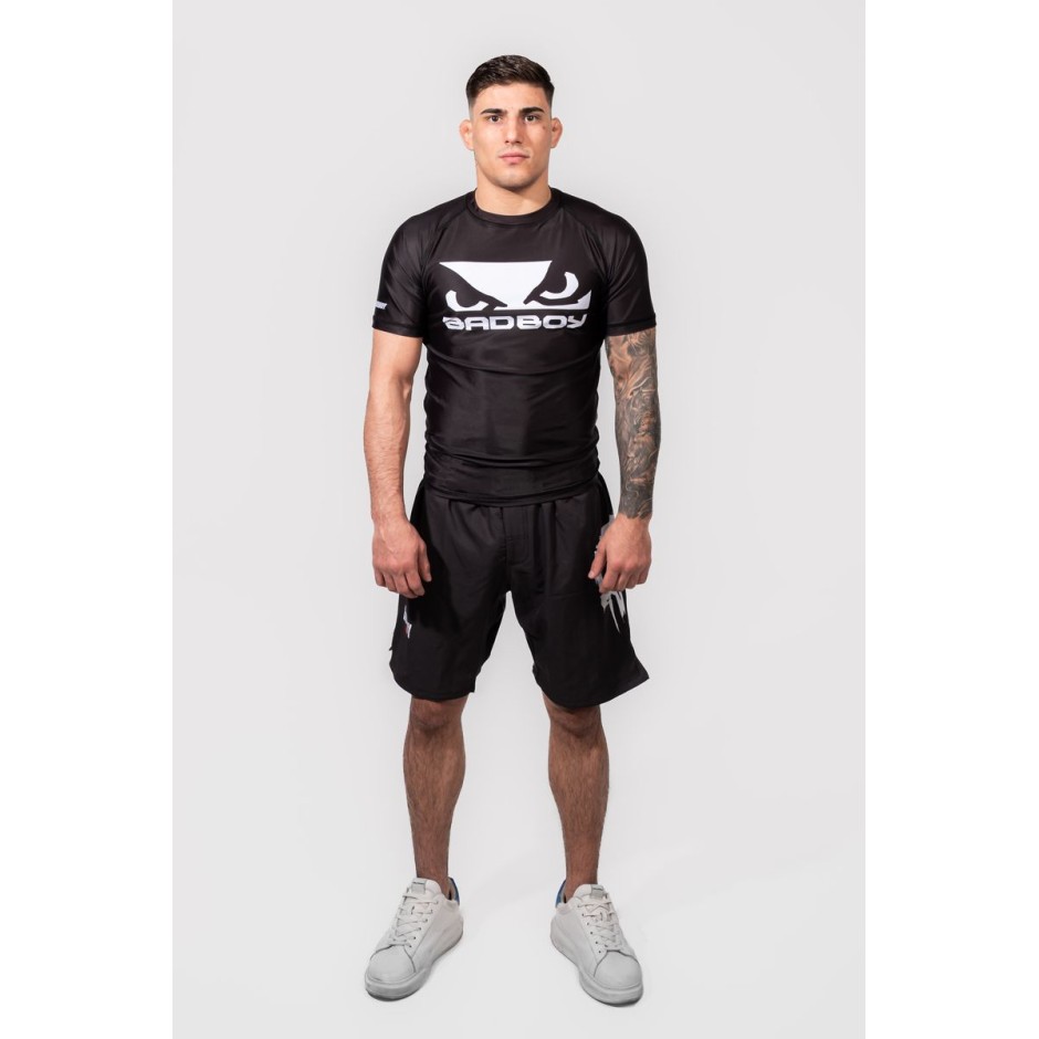 BAD BOY RASHGUARDS LOGO CLASSIC SHORT SLEEVE BB-000063-100 Black