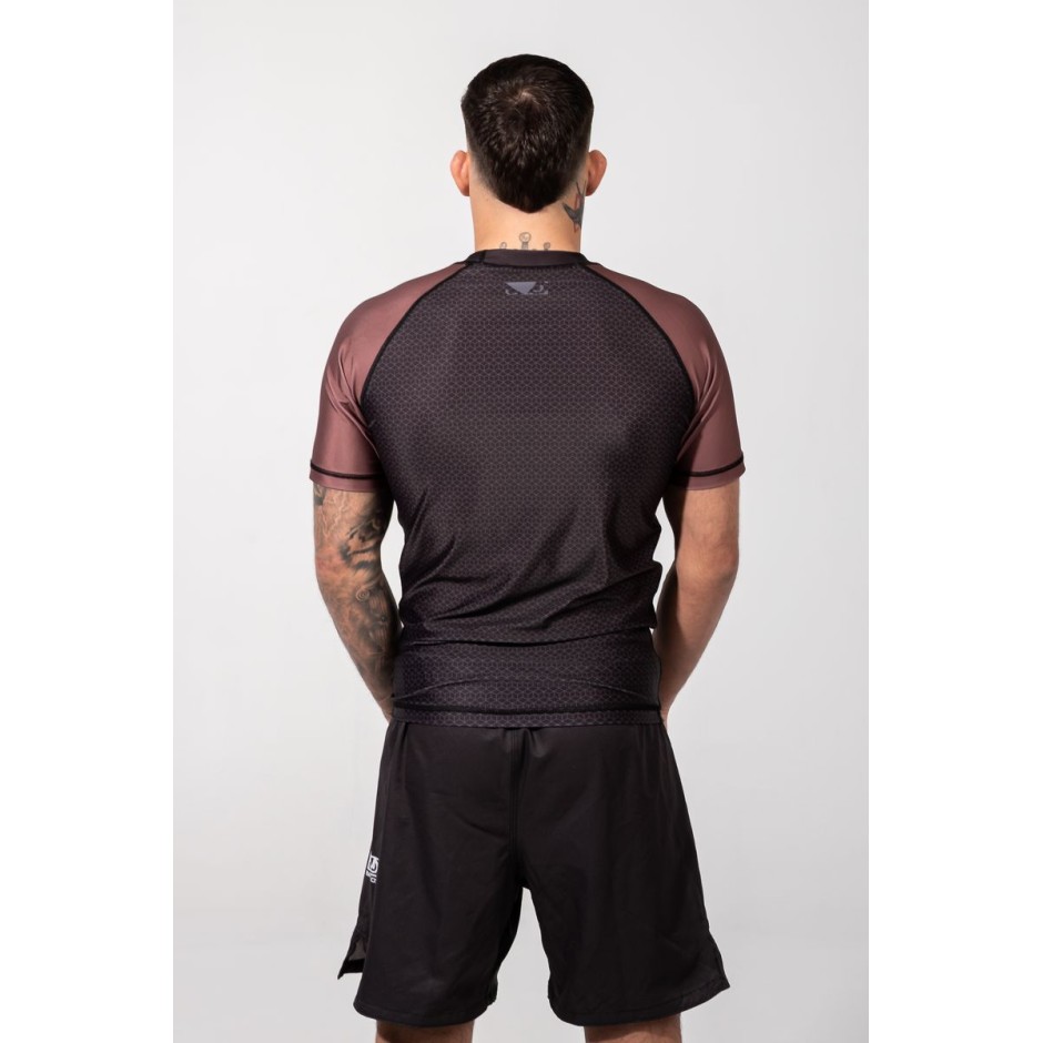 Ανδρική Κοντομάνικη Μπλούζα Καφέ - Bad Boy Rashguards No GI