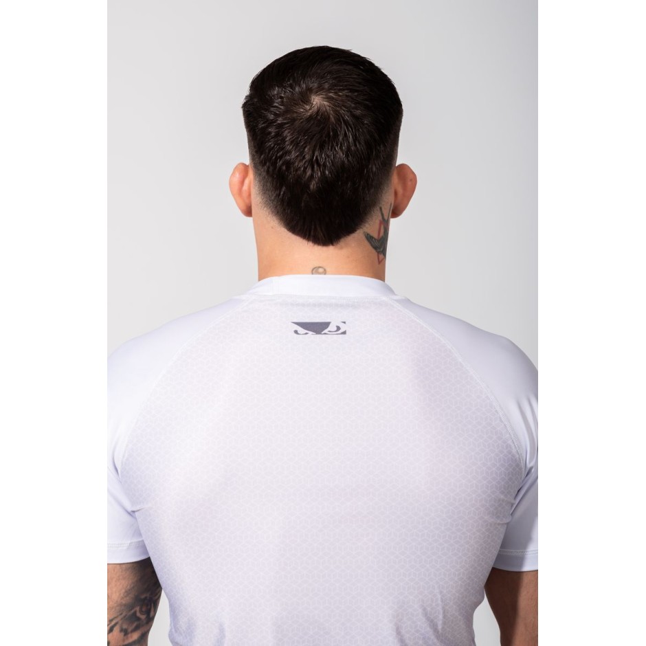 Ανδρική Κοντομάνικη Μπλούζα Λευκή - Bad Boy Rashguards No GI