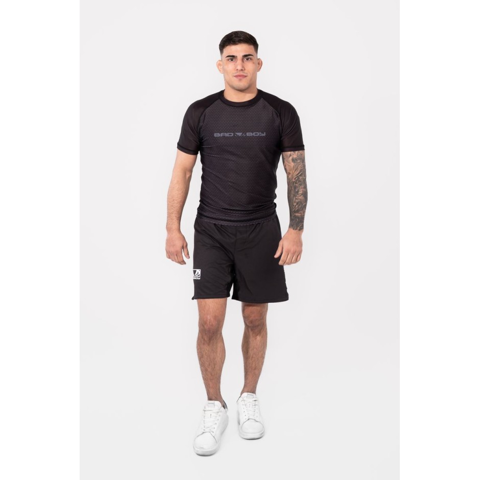 Ανδρική Κοντομάνικη Μπλούζα Μαύρη - Bad Boy Rashguards No GI 