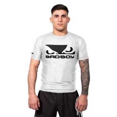 Ανδρική Κοντομάνικη Μπλούζα Λευκή - Bad Boy Rashguards Logo Classic
