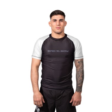 Ανδρική Κοντομάνικη Μπλούζα Λευκή - Bad Boy Rashguards No GI