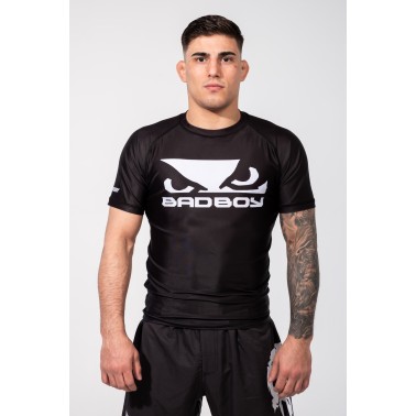 Ανδρική Κοντομάνικη Μπλούζα Μαύρη - Bad Boy Rashguards Logo Classic