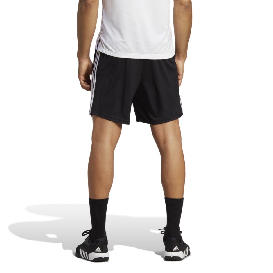 Ανδρικό Σορτς Προπόνησης Μαύρο - adidas Performance Train Essentials Piqué 3-Stripes