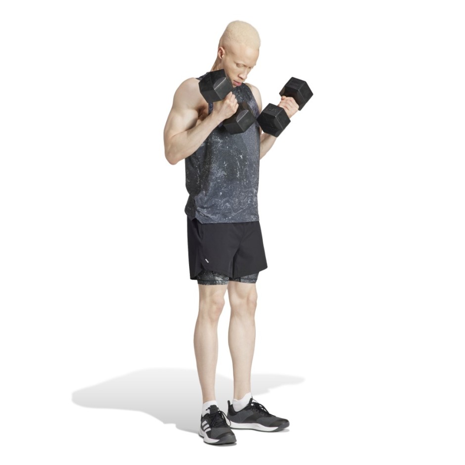 adidas Performance Power Workout 2-in-1 Μαύρο - Ανδρικό Σορτς Προπόνησης