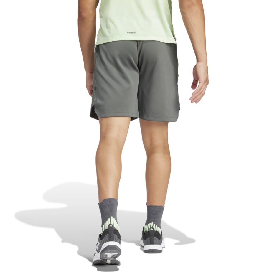 Ανδρικό Σορτς Προπόνησης Ανθρακί - adidas Performance Workout Logo Knit
