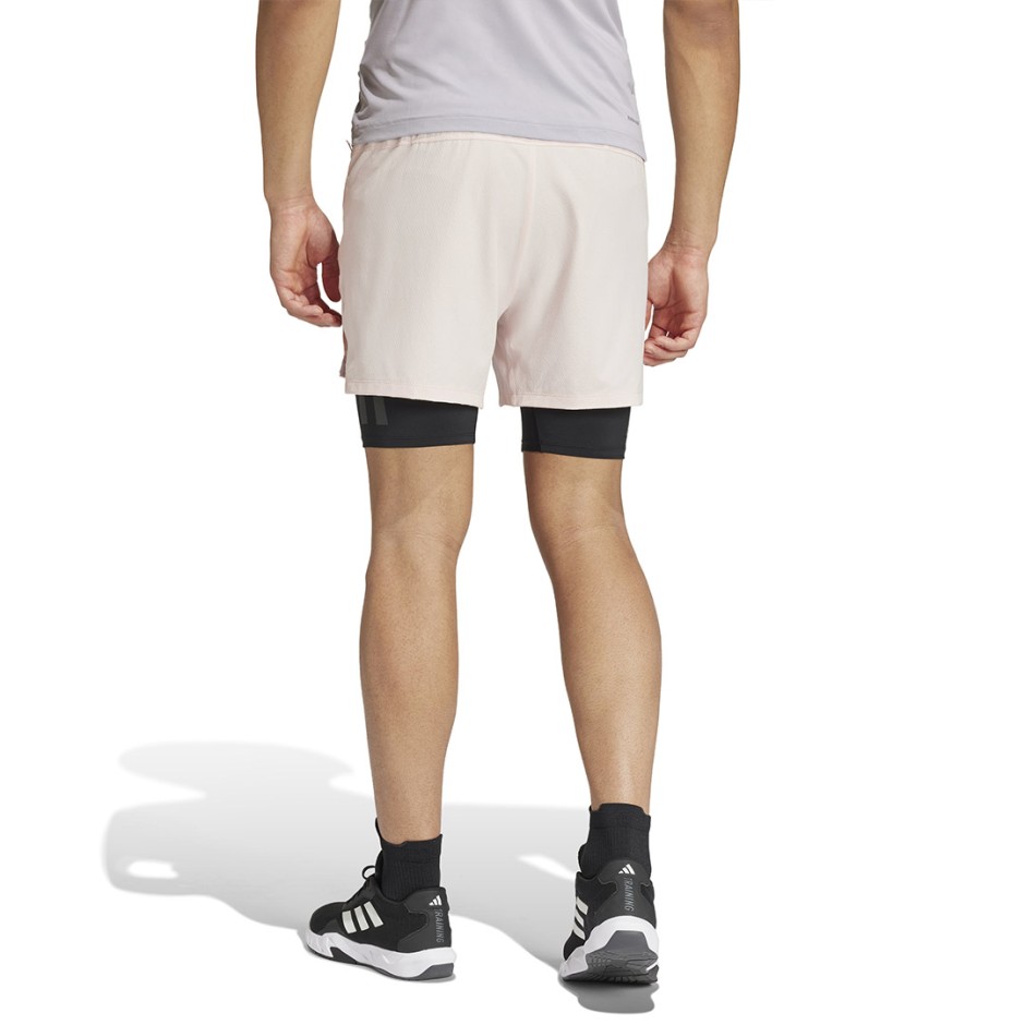 Ανδρικό Σορτς Προπόνησης Ροζ - adidas Performance Power Workout 2-In-1