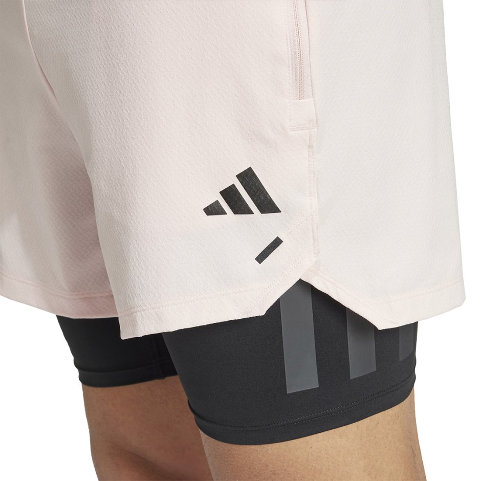Ανδρικό Σορτς Προπόνησης Ροζ - adidas Performance Power Workout 2-In-1