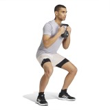 Ανδρικό Σορτς Προπόνησης Ροζ - adidas Performance Power Workout 2-In-1 Εικόνα 3