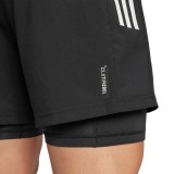 Ανδρικό Σορτς για Τρέξιμο Μαύρο - adidas Performance Own the Run CLIMACOOL 2-in-1 Εικόνα 2