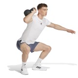 Ανδρικό Σορτς Προπόνησης Ανθρακί - adidas Performance Power 3-Stripes Εικόνα 3