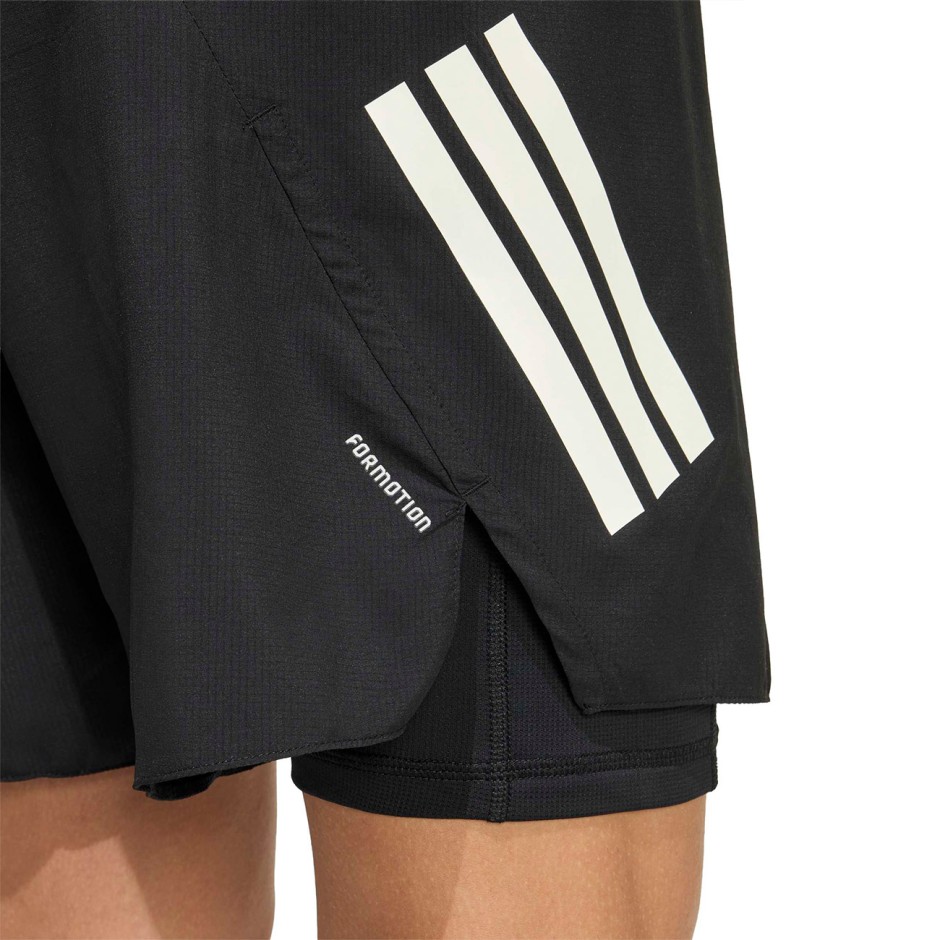 Ανδρικό Σορτς για Τρέξιμο Μαύρο - adidas Performance adi365 FORMOTION 2in1