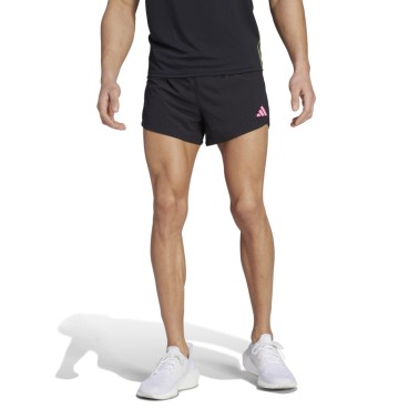 adidas Performance ADIZERO RUNNING SPLIT SHORTS Μαύρο