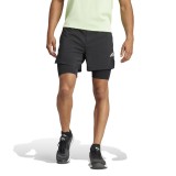 adidas Performance Gym+ 2-in-1 Μαύρο - Ανδρικό Σορτς Προπόνησης Εικόνα 