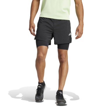 adidas Performance Gym+ 2-in-1 Μαύρο - Ανδρικό Σορτς Προπόνησης