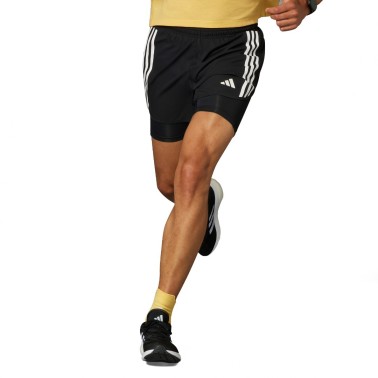 adidas Performance Own The Run 3-Stripes Μαύρο - Ανδρικό Σορτς για Τρέξιμο