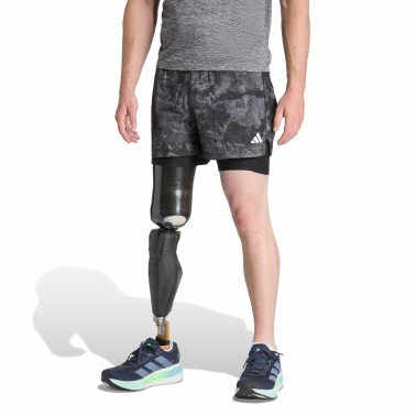 Ανδρικό Σορτς για Τρέξιμο Ανθρακί - adidas Performance Own The Run Spray Dye 2-In-1