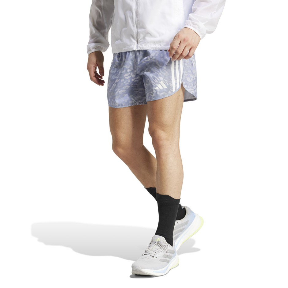 Ανδρικό Σορτς για Τρέξιμο Γκρι - adidas Performance Own The Run 3-Stripes