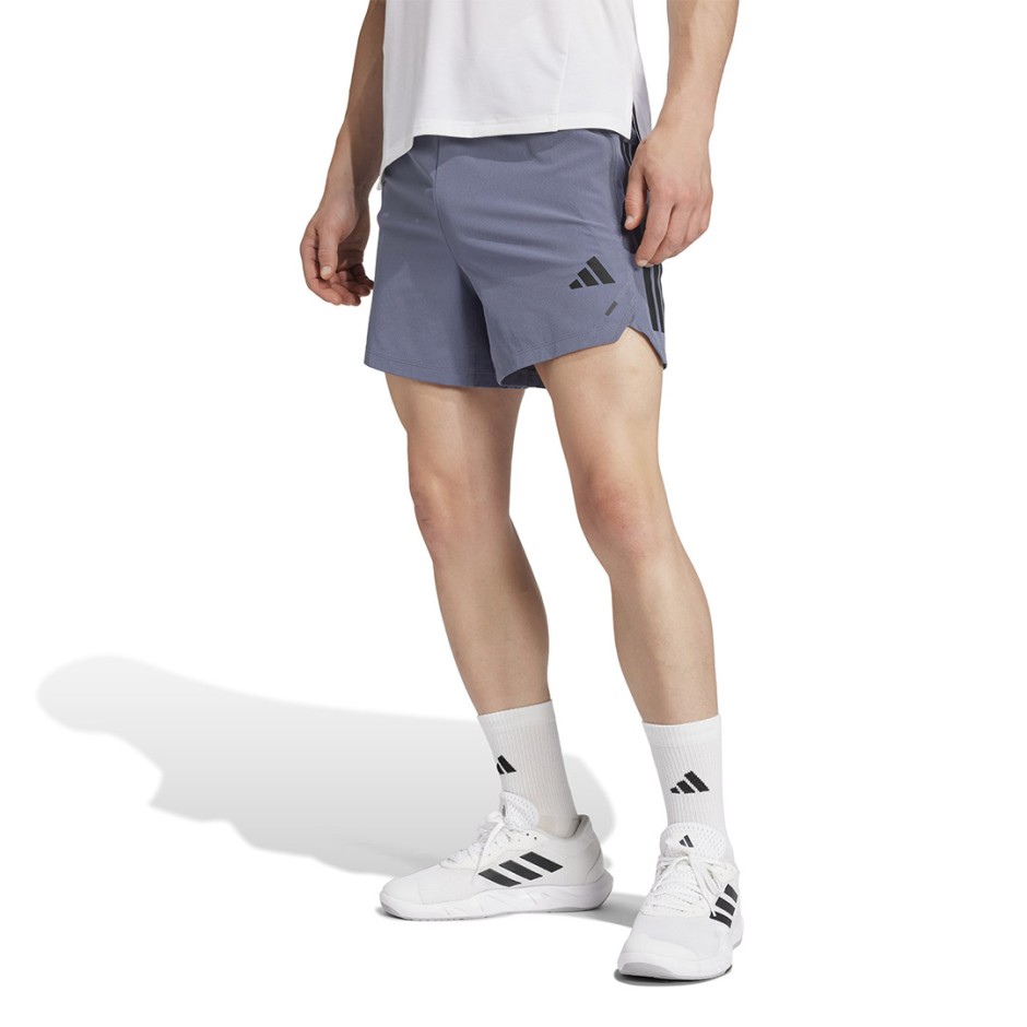 Ανδρικό Σορτς Προπόνησης Ανθρακί - adidas Performance Power 3-Stripes