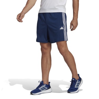 Ανδρικό Σορτς Προπόνησης Μπλε - adidas Performance Train Essentials Piqué 3-Stripes