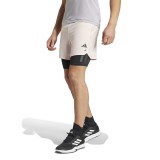 Ανδρικό Σορτς Προπόνησης Ροζ - adidas Performance Power Workout 2-In-1 Εικόνα 