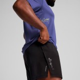 PUMA M RUN KNIT 3 SPLIT SHORT 526634-01 Black Image 1