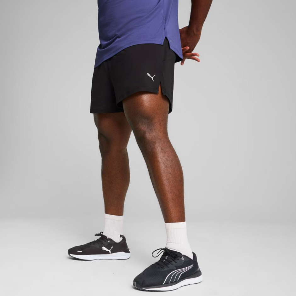 PUMA M RUN KNIT 3 SPLIT SHORT 526634-01 Black