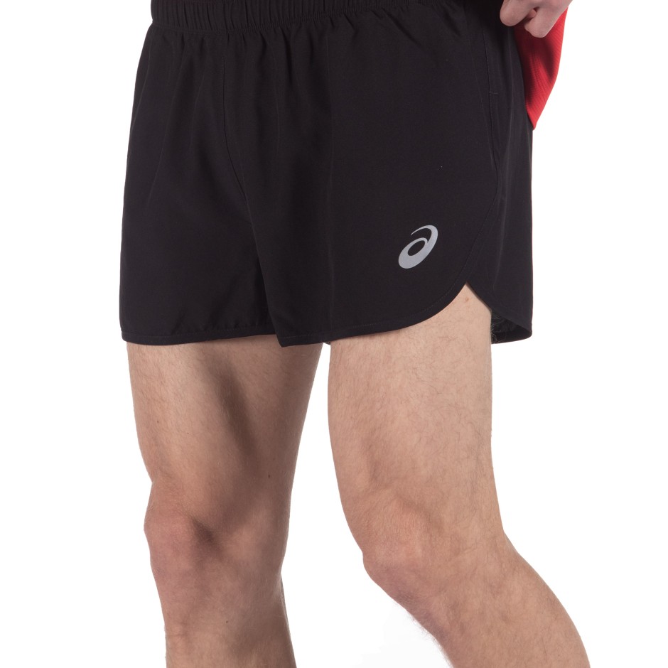 ASICS SILVER SPLIT SHORT 2011A008-001 Μαύρο