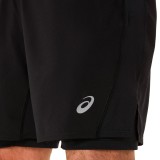 ASICS CORE 2N1 7IN SHORT 2011D215-001 Black Image 1