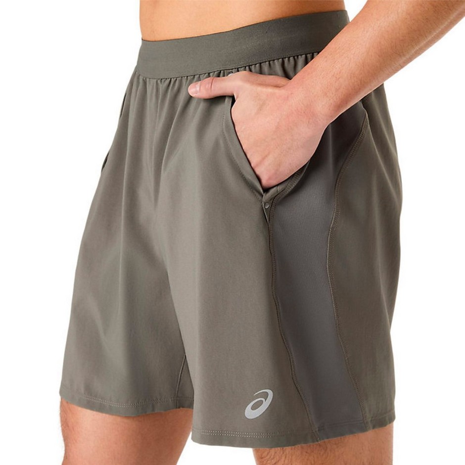 ASICS ROAD 2N1 7IN SHORT 2011D246-020 Γκρί