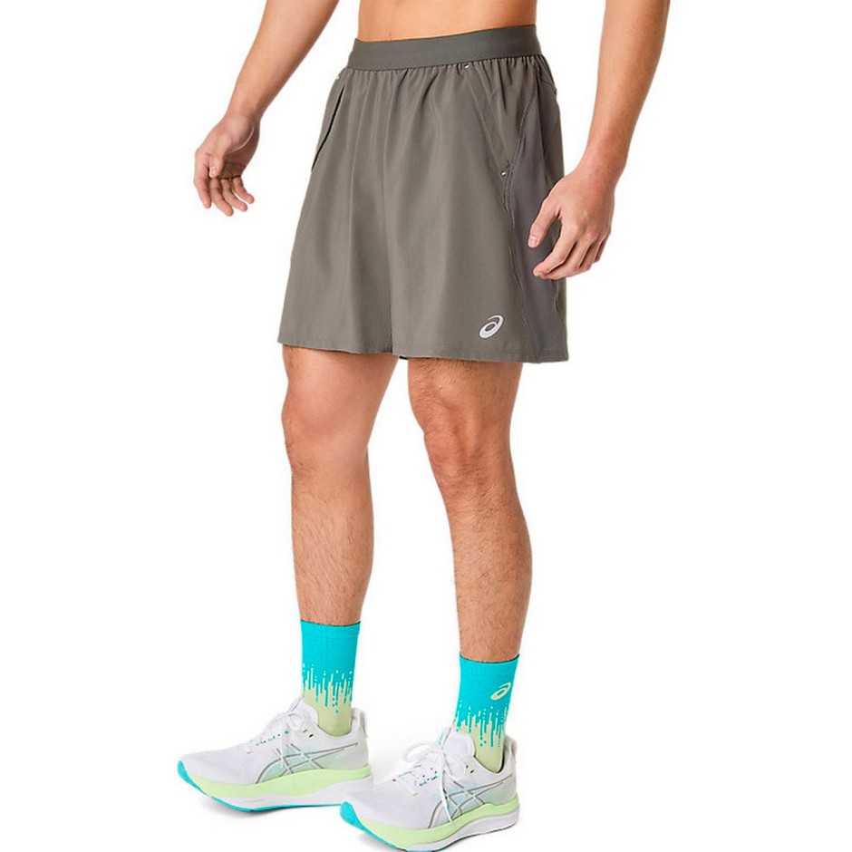 ASICS ROAD 2N1 7IN SHORT 2011D246-020 Γκρί
